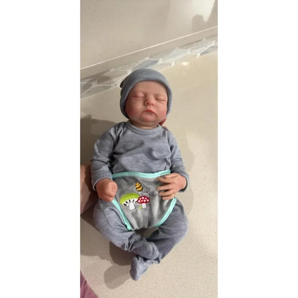 🆕17Inch Full Cloth Body With Vinyl Limbs Cute Baby Doll Boy with Accessories